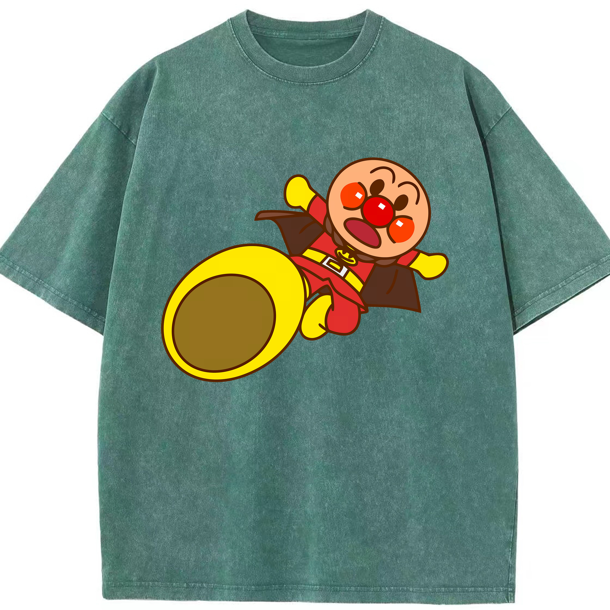 （画像用） アンパンマン Anpanman 綿100% ヴィンテージ風 半袖Tシャツ（フロントプリント）
